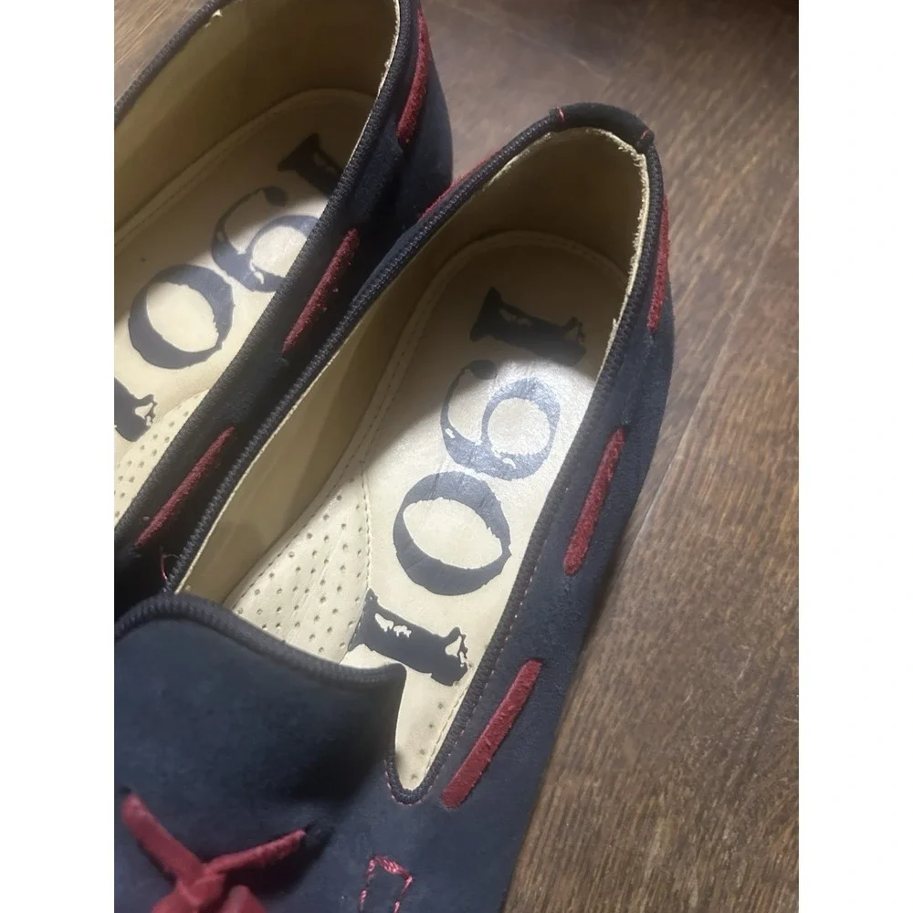 Vintage 1901 Nordstorm NavySuede Slippers With RedTassels Size 11M
